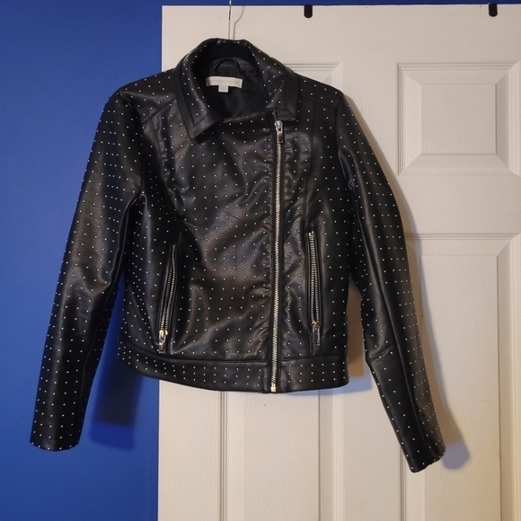 NEW York and Company Microstud Faux Leather Jacket - Picture 3 of 13